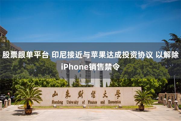 股票跟单平台 印尼接近与苹果达成投资协议 以解除iPhone销售禁令